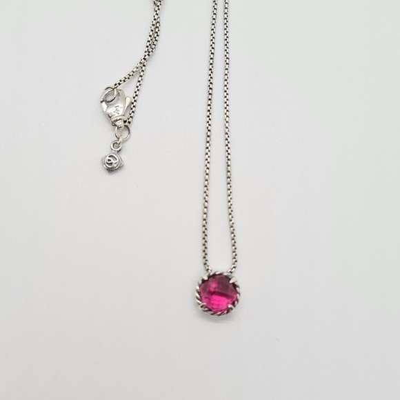 David Yurman Pink turmaline Necklace with sterling silver - Picture 5 of 6